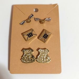Harry Potter Stud Earring Trio